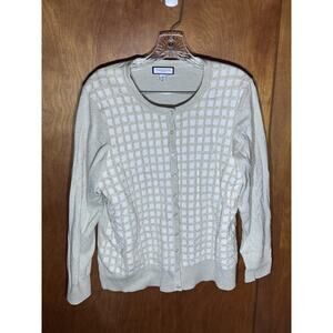 Character Club Women Gold & Tan Sweater Sz 1X